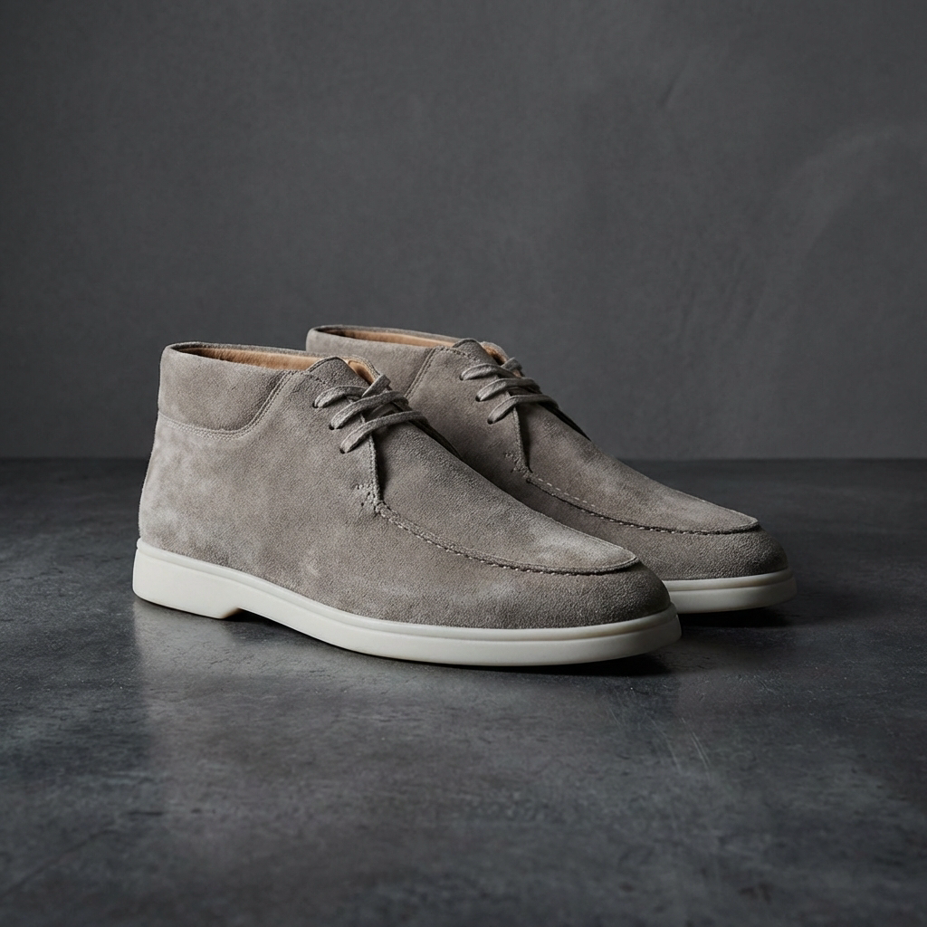 MEN’S BOOTS | DESERT | VEGAN SUEDE | LIGHT GREY
