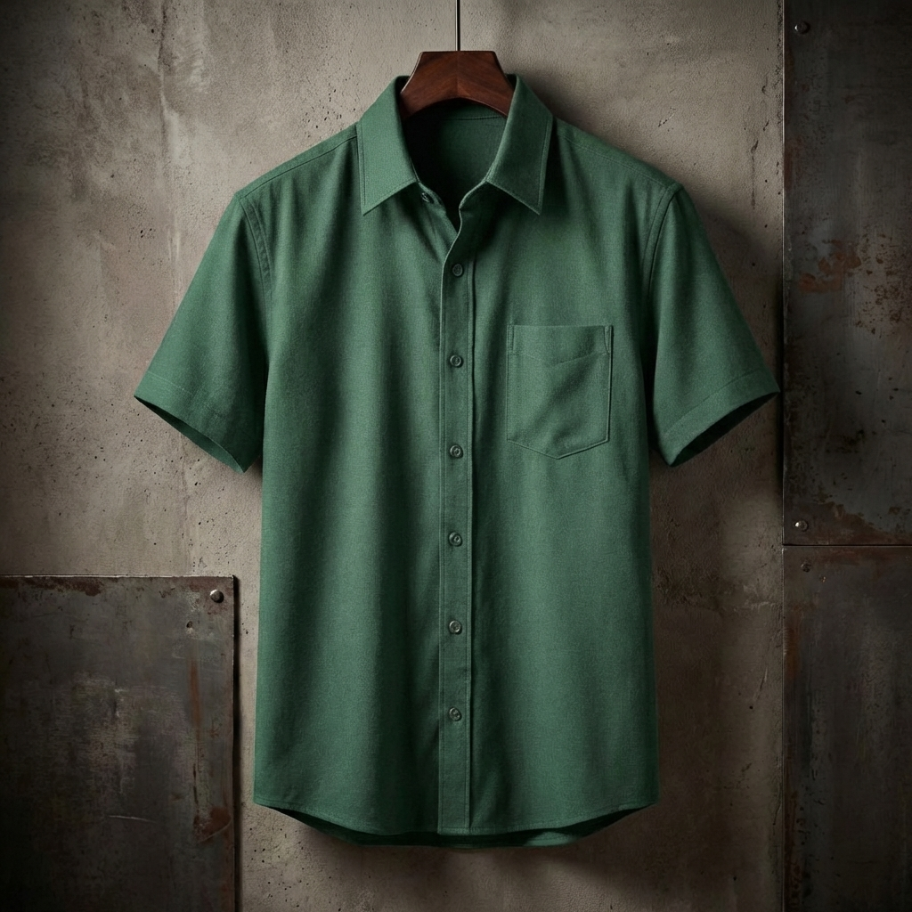 Men’s Button-Front Short-Sleeve Shirt | Chest Pocket